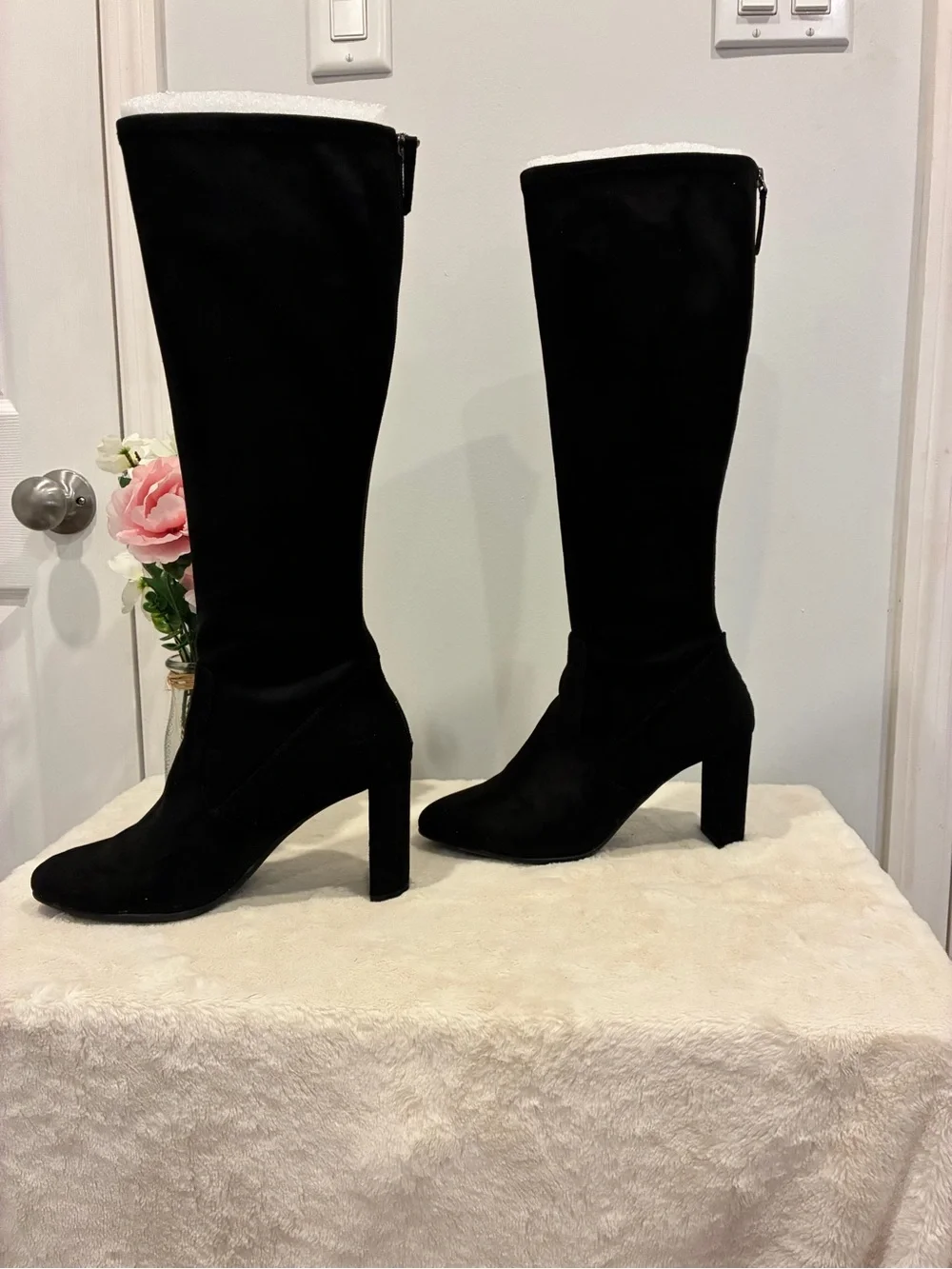 Nine West Black Over-the-Knee Suede Boots